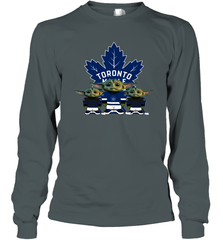 Toronto Maple Leafs Star Wars Logo Baby Yoda Long Sleeve T-Shirt - PrimaryTee