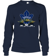 Toronto Maple Leafs Star Wars Logo Baby Yoda Long Sleeve T-Shirt - PrimaryTee