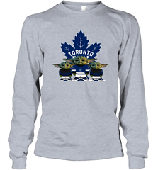Toronto Maple Leafs Star Wars Logo Baby Yoda Long Sleeve T-Shirt - PrimaryTee