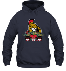 Ottawa Senators Star Wars Logo Baby Yoda Hoodie - PrimaryTee