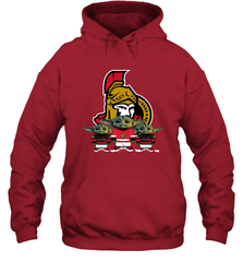 Ottawa Senators Star Wars Logo Baby Yoda Hoodie - PrimaryTee