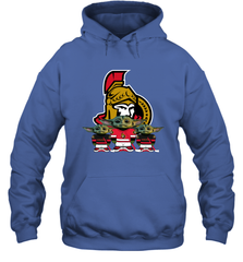 Ottawa Senators Star Wars Logo Baby Yoda Hoodie - PrimaryTee