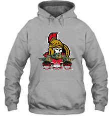 Ottawa Senators Star Wars Logo Baby Yoda Hoodie - PrimaryTee