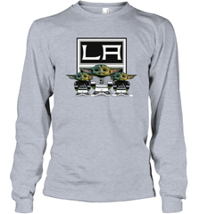 Los Angeles Kings Star Wars Logo Baby Yoda Long Sleeve T-Shirt - PrimaryTee