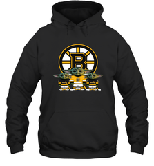 Boston Bruins Star Wars Logo Baby Yoda Hoodie - PrimaryTee