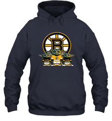 Boston Bruins Star Wars Logo Baby Yoda Hoodie - PrimaryTee