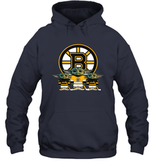 Boston Bruins Star Wars Logo Baby Yoda Hoodie - PrimaryTee
