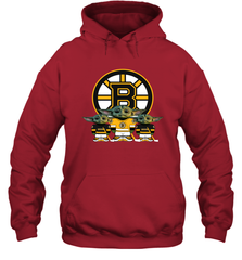 Boston Bruins Star Wars Logo Baby Yoda Hoodie - PrimaryTee