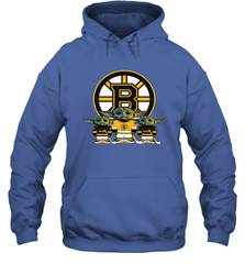 Boston Bruins Star Wars Logo Baby Yoda Hoodie - PrimaryTee