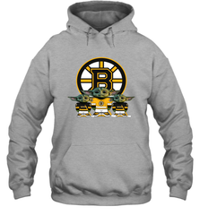 Boston Bruins Star Wars Logo Baby Yoda Hoodie - PrimaryTee