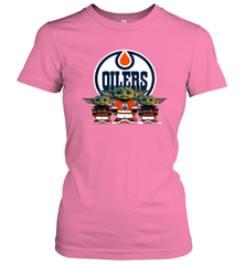 Edmonton Oilers Star Wars Logo Baby Yoda Women's T-Shirt - PrimaryTee