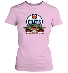 Edmonton Oilers Star Wars Logo Baby Yoda Women's T-Shirt - PrimaryTee