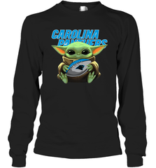 Baby Yoda Loves The Carolina Panthers Star Wars NFL Shirts Long Sleeve T-Shirt - PrimaryTee