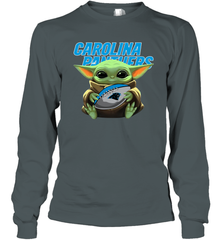 Baby Yoda Loves The Carolina Panthers Star Wars NFL Shirts Long Sleeve T-Shirt - PrimaryTee