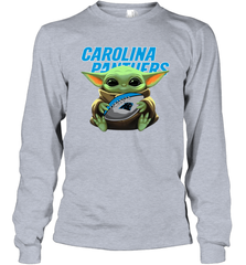 Baby Yoda Loves The Carolina Panthers Star Wars NFL Shirts Long Sleeve T-Shirt - PrimaryTee