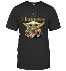 Baby Yoda Hugs Hennessy Bottle Star Wars Shirts Men's T-Shirt - PrimaryTee