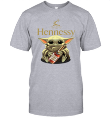 Baby Yoda Hugs Hennessy Bottle Star Wars Shirts Men's T-Shirt - PrimaryTee