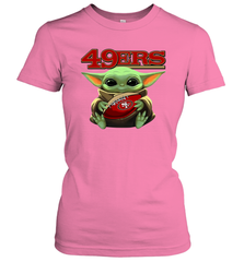 Baby Yoda Loves The San Francisco 49ers Star Wars NFL Shirts Women's T-Shirt - PrimaryTee