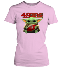 Baby Yoda Loves The San Francisco 49ers Star Wars NFL Shirts Women's T-Shirt - PrimaryTee