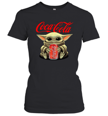 Baby Yoda Hugs Coca Cola Can Star Wars Shirts Women's T-Shirt - PrimaryTee