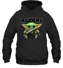 Baby Yoda Loves The Oakland Raiders Star Wars NFL Shirts Hoodie - PrimaryTee