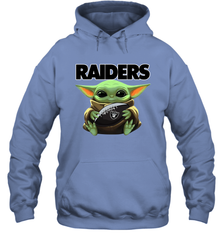 Baby Yoda Loves The Oakland Raiders Star Wars NFL Shirts Hoodie - PrimaryTee