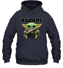 Baby Yoda Loves The Oakland Raiders Star Wars NFL Shirts Hoodie - PrimaryTee