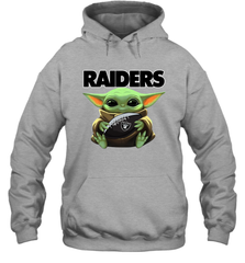 Baby Yoda Loves The Oakland Raiders Star Wars NFL Shirts Hoodie - PrimaryTee