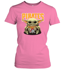 Baby Yoda Hugs The Pittsburgh Pirates Shirts Women's T-Shirt - PrimaryTee