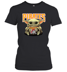 Baby Yoda Hugs The Pittsburgh Pirates Shirts Women's T-Shirt - PrimaryTee
