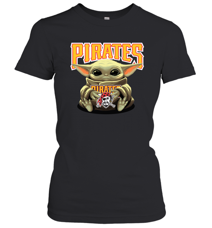 Baby Yoda Hugs The Pittsburgh Pirates Shirts Women's T-Shirt - PrimaryTee