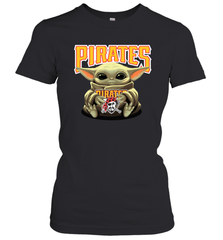 Baby Yoda Hugs The Pittsburgh Pirates Shirts Women's T-Shirt - PrimaryTee