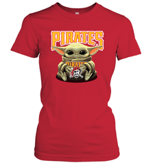 Baby Yoda Hugs The Pittsburgh Pirates Shirts Women's T-Shirt - PrimaryTee