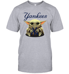 Baby Yoda Hugs The New York Yankees Shirts Men's T-Shirt - PrimaryTee