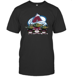 Colorado Avalanche Star Wars Logo Baby Yoda Men's T-Shirt - PrimaryTee