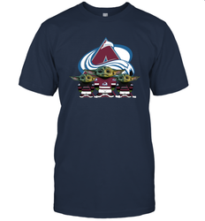 Colorado Avalanche Star Wars Logo Baby Yoda Men's T-Shirt - PrimaryTee