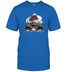 Colorado Avalanche Star Wars Logo Baby Yoda Men's T-Shirt - PrimaryTee