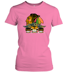 Chicago Blackhawks Star Wars Logo Baby Yoda Women's T-Shirt - PrimaryTee