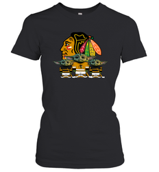 Chicago Blackhawks Star Wars Logo Baby Yoda Women's T-Shirt - PrimaryTee