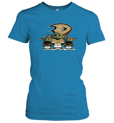 Anaheim Ducks Star Wars Logo Baby Yoda Women's T-Shirt - PrimaryTee