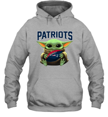 Baby Yoda Loves The New England Patriots Star Wars NFL Shirts Hoodie - PrimaryTee