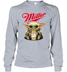 Baby Yoda Hugs Miller High Life Beer Star Wars Shirts Long Sleeve T-Shirt - PrimaryTee