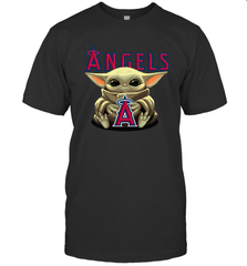 Baby Yoda Hugs The Los Angeles Angels Shirts Men's T-Shirt - PrimaryTee