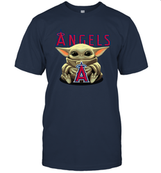 Baby Yoda Hugs The Los Angeles Angels Shirts Men's T-Shirt - PrimaryTee