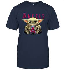 Baby Yoda Hugs The Los Angeles Angels Shirts Men's T-Shirt - PrimaryTee