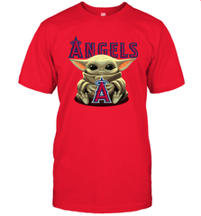 Baby Yoda Hugs The Los Angeles Angels Shirts Men's T-Shirt - PrimaryTee