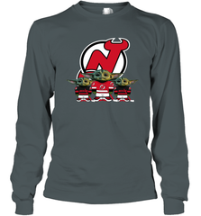 New Jersey Devils Star Wars Logo Baby Yoda Long Sleeve T-Shirt - PrimaryTee