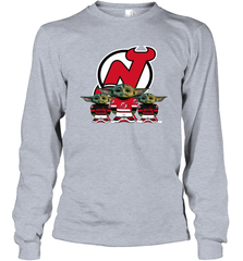 New Jersey Devils Star Wars Logo Baby Yoda Long Sleeve T-Shirt - PrimaryTee