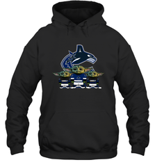 Vancouver Canucks Star Wars Logo Baby Yoda Hoodie - PrimaryTee