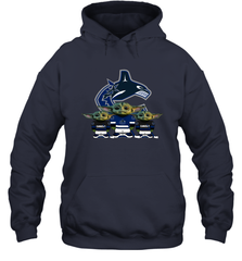 Vancouver Canucks Star Wars Logo Baby Yoda Hoodie - PrimaryTee